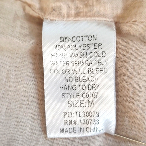 Women’s Umgee Tan Embroidered Fully Lined Mini Skirt /Size M - Picture 11 of 11